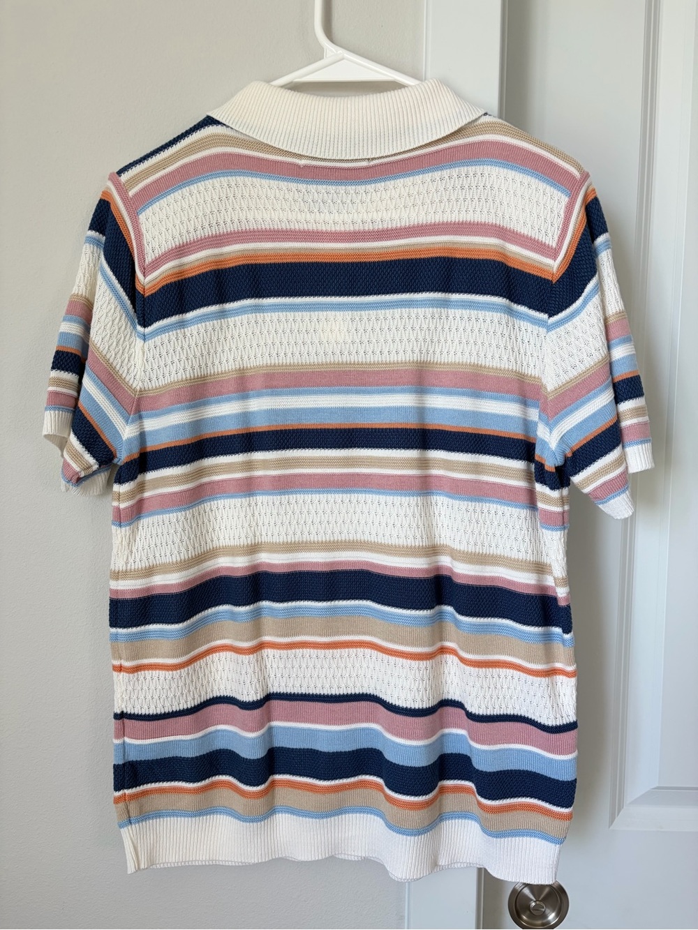 Vintage Alfred Dunner Knit Polo Shirt Size Medium Grandpacore Grannycore Blue - Picture 9 of 9